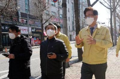 코로나19 확진자 동선 순찰 점검 및 예방활동 이미지